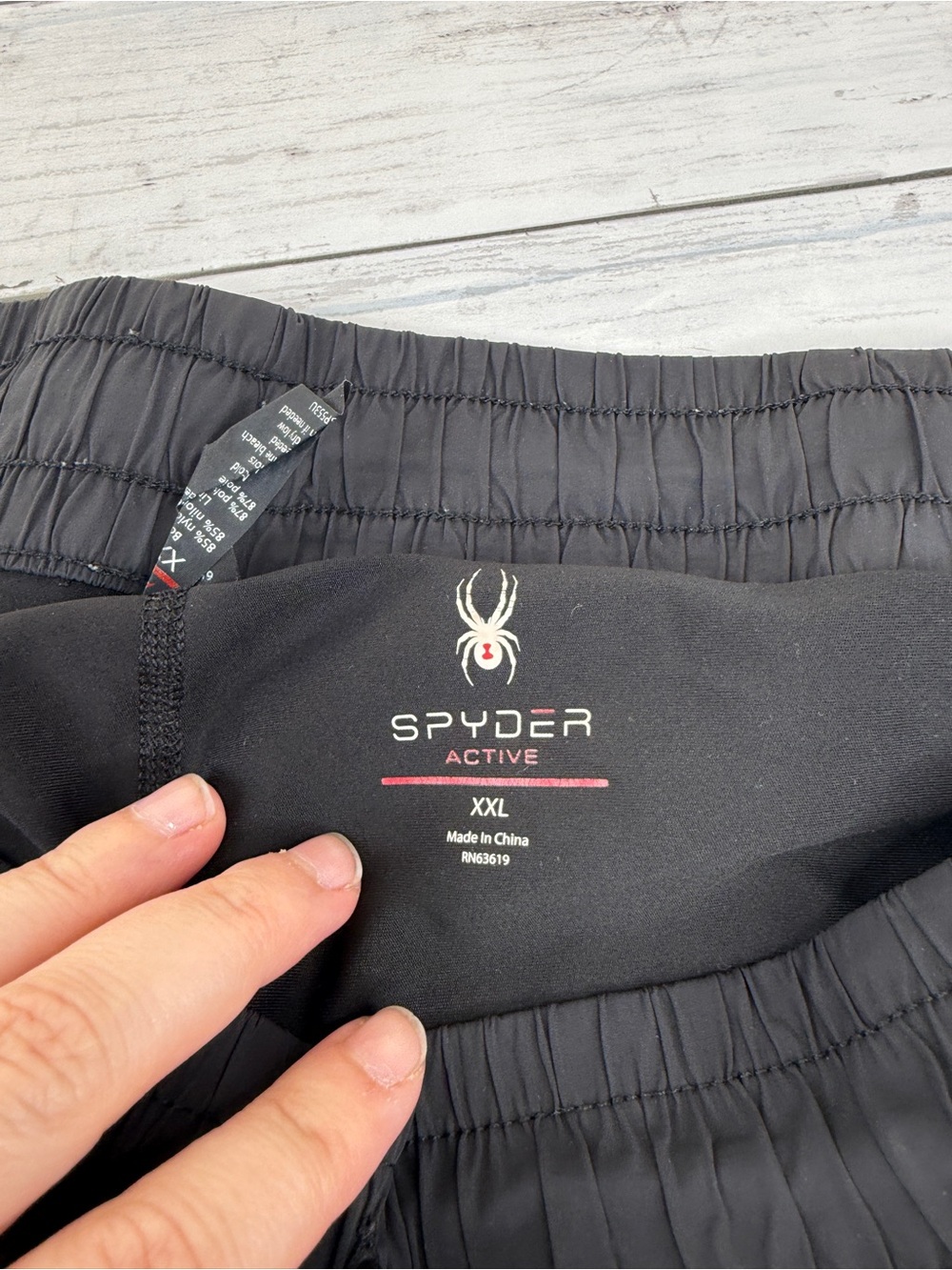 Spyder Black Athletic Shorts - Picture 2 of 2